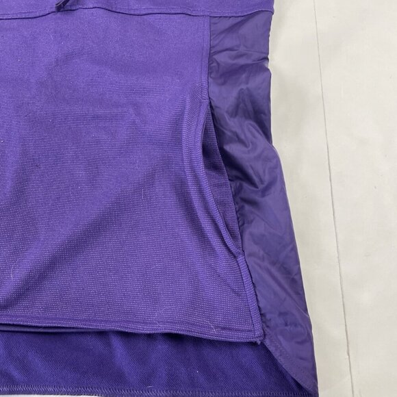 Adidas ClimaWarm 1/4 Zip Hoodie Pullover Jacket Women's L Purple Thumbholes Poly - Picture 8 of 11